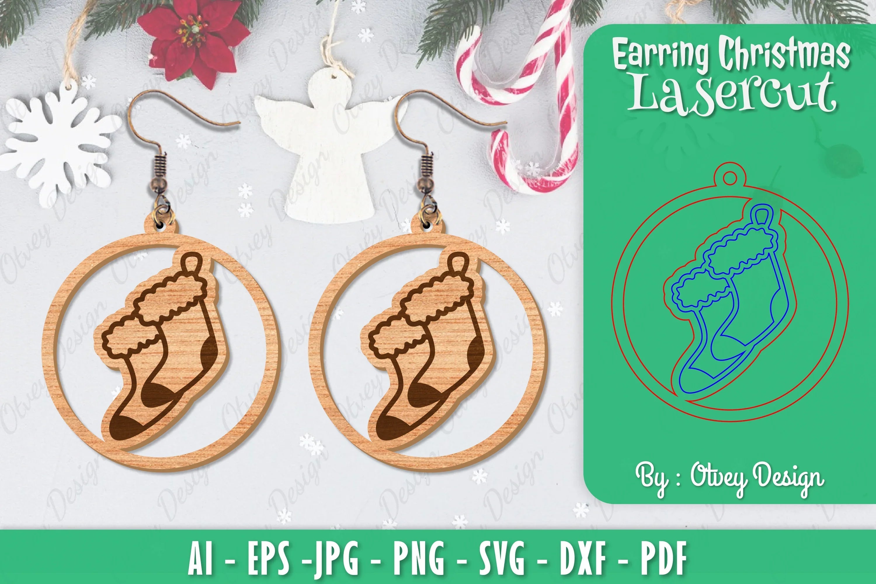 Christmas Earrings SVG Bundle - CraftNest - Digital Crafting and Art