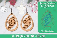 Christmas Earrings SVG Bundle 96 - CraftNest - Digital Crafting and Art
