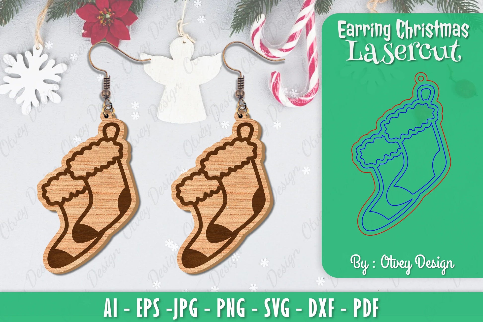 Christmas Earrings SVG Bundle - CraftNest - Digital Crafting and Art