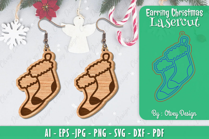 Christmas Earrings SVG Bundle - CraftNest - Digital Crafting and Art