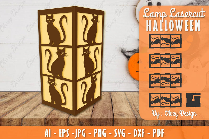 Halloween Lamp Lasercut SVG Bundle - CraftNest - Digital Crafting and Art