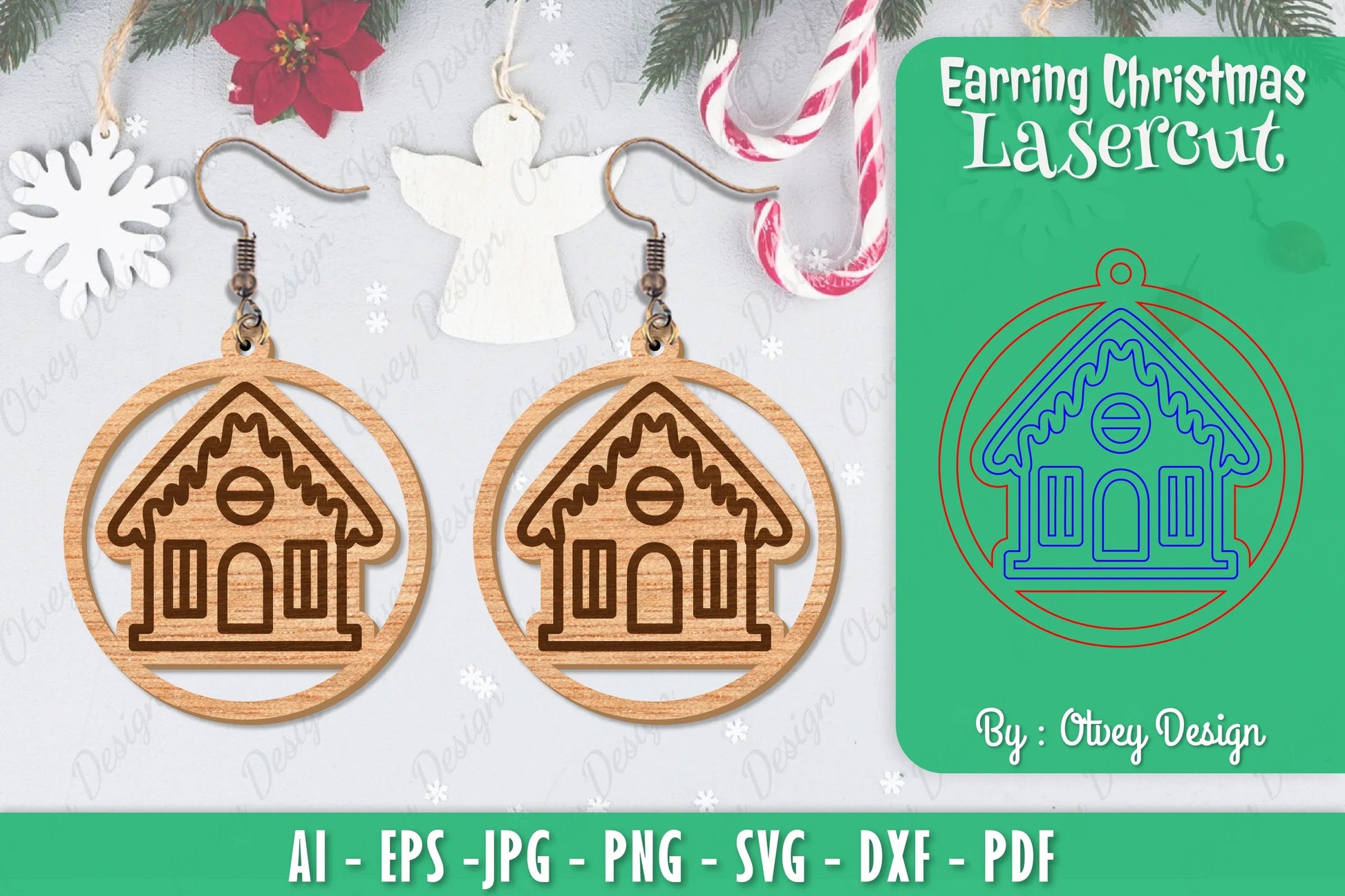 Christmas Earrings SVG Bundle - CraftNest - Digital Crafting and Art