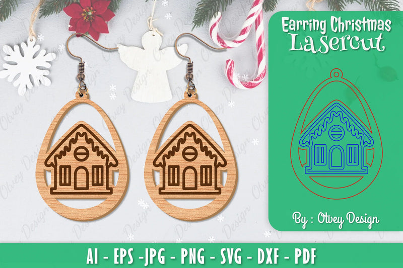 Christmas Earrings SVG Bundle 97 - CraftNest - Digital Crafting and Art