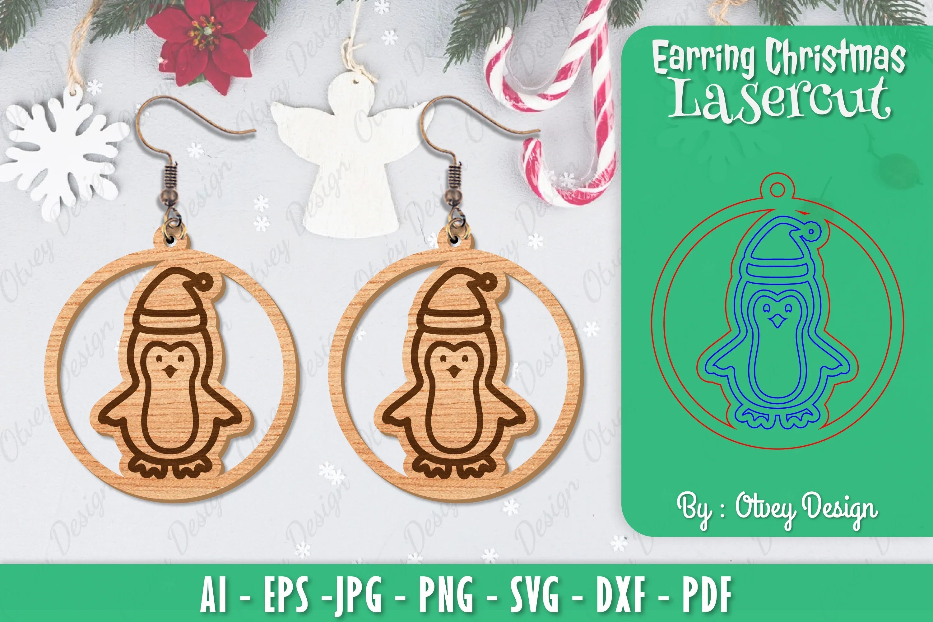 Christmas Earrings SVG Bundle - CraftNest - Digital Crafting and Art