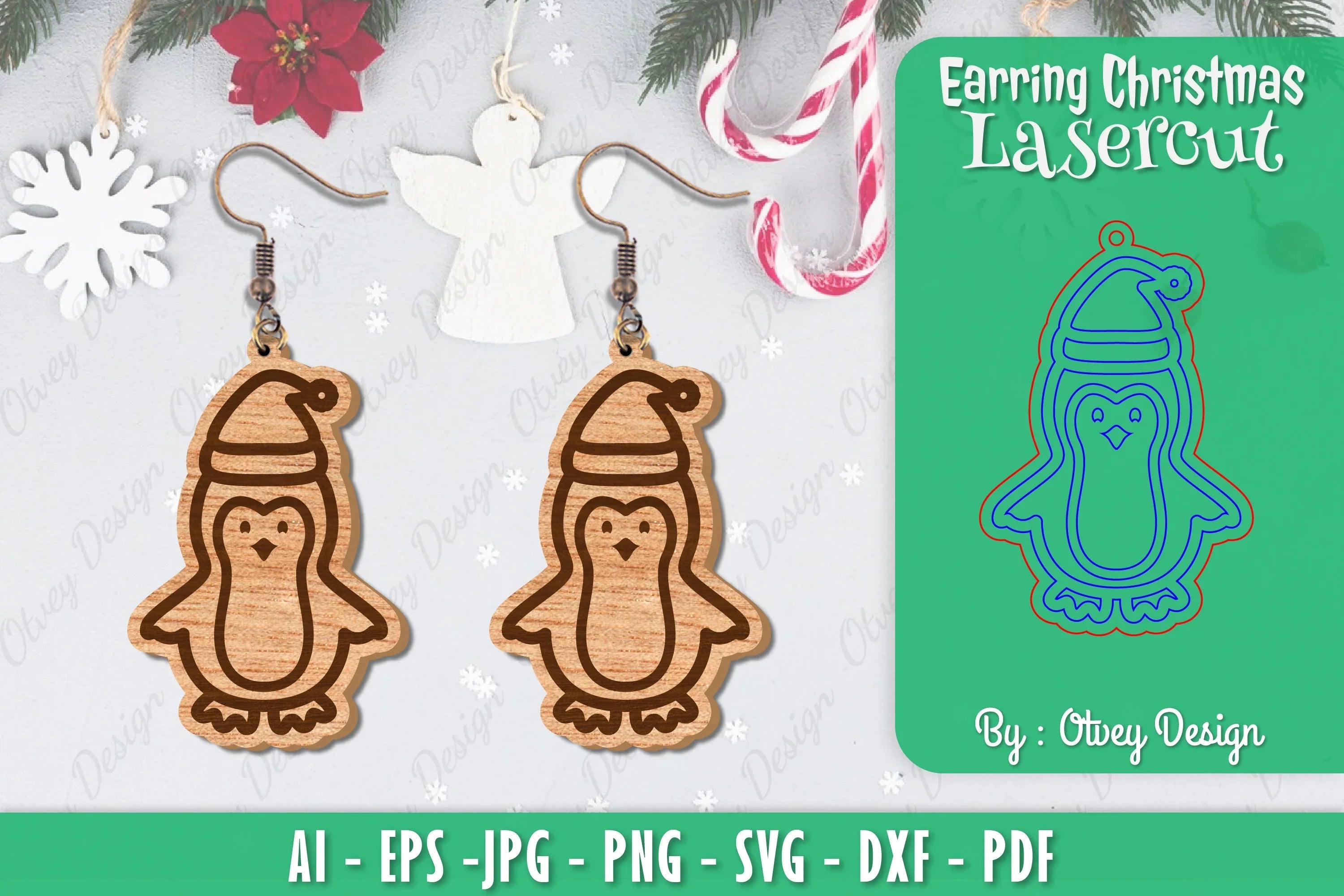 Christmas Earrings SVG Bundle - CraftNest - Digital Crafting and Art