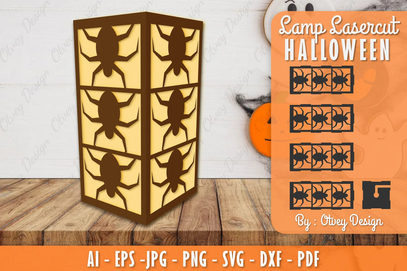 Halloween Lamp Lasercut SVG Bundle - CraftNest - Digital Crafting and Art