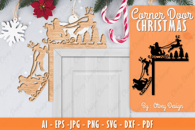Christmas Corner Door SVG Bundle 21 - CraftNest - Digital Crafting and Art