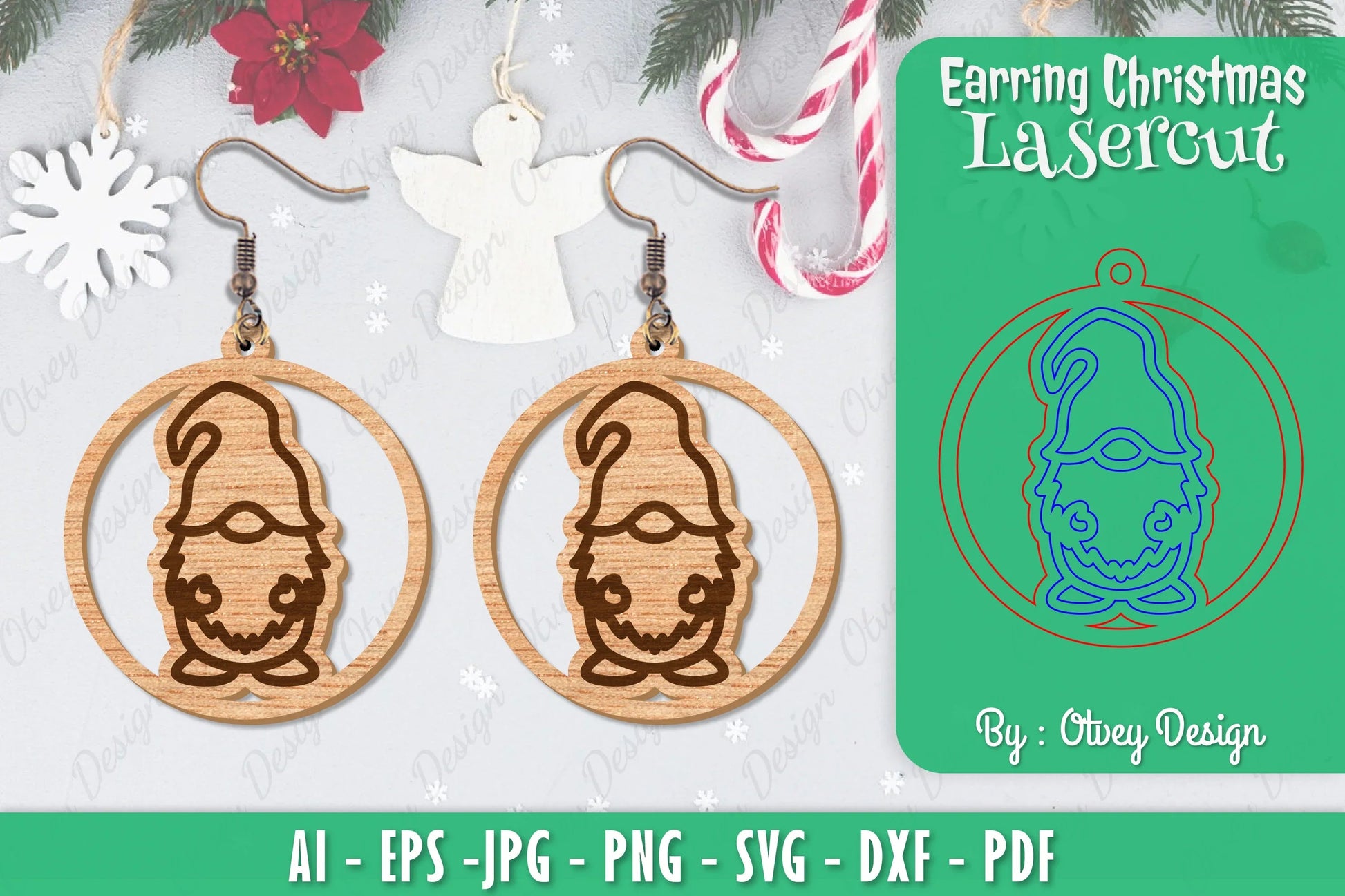 Christmas Earrings SVG Bundle - CraftNest - Digital Crafting and Art