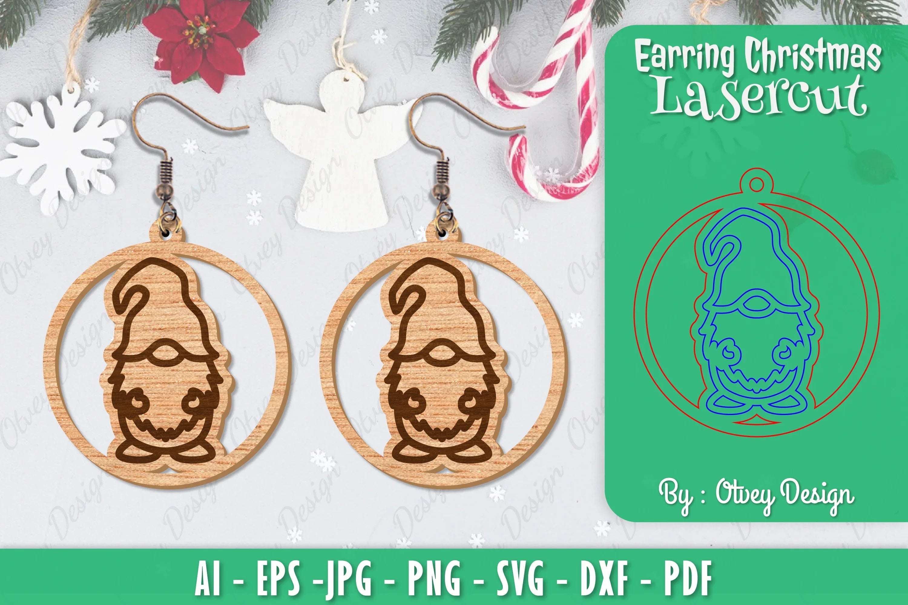 Christmas Earrings SVG Bundle - CraftNest - Digital Crafting and Art