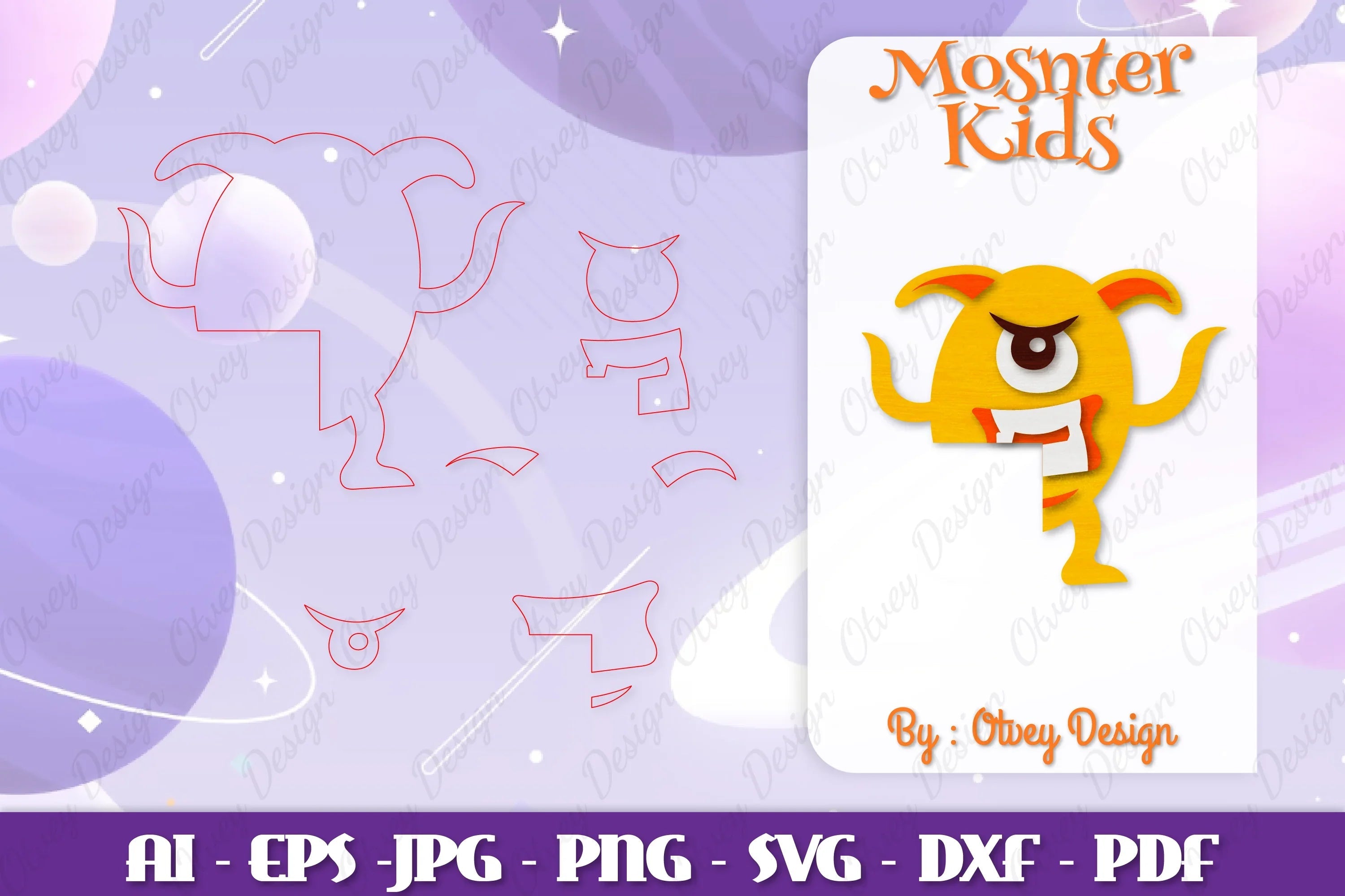 Monster Kids Corner Door Lasercut SVG Bundle 2 - CraftNest - Digital Crafting and Art