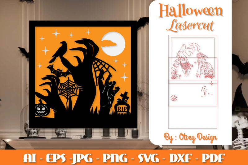 Halloween Decorations Layered Lasercut SVG Bundle - CraftNest - Digital Crafting and Art