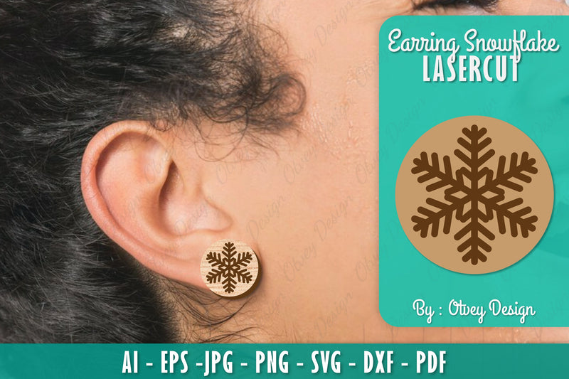 Snowflake Earring Lasercut SVG Bundle 41 - CraftNest - Digital Crafting and Art