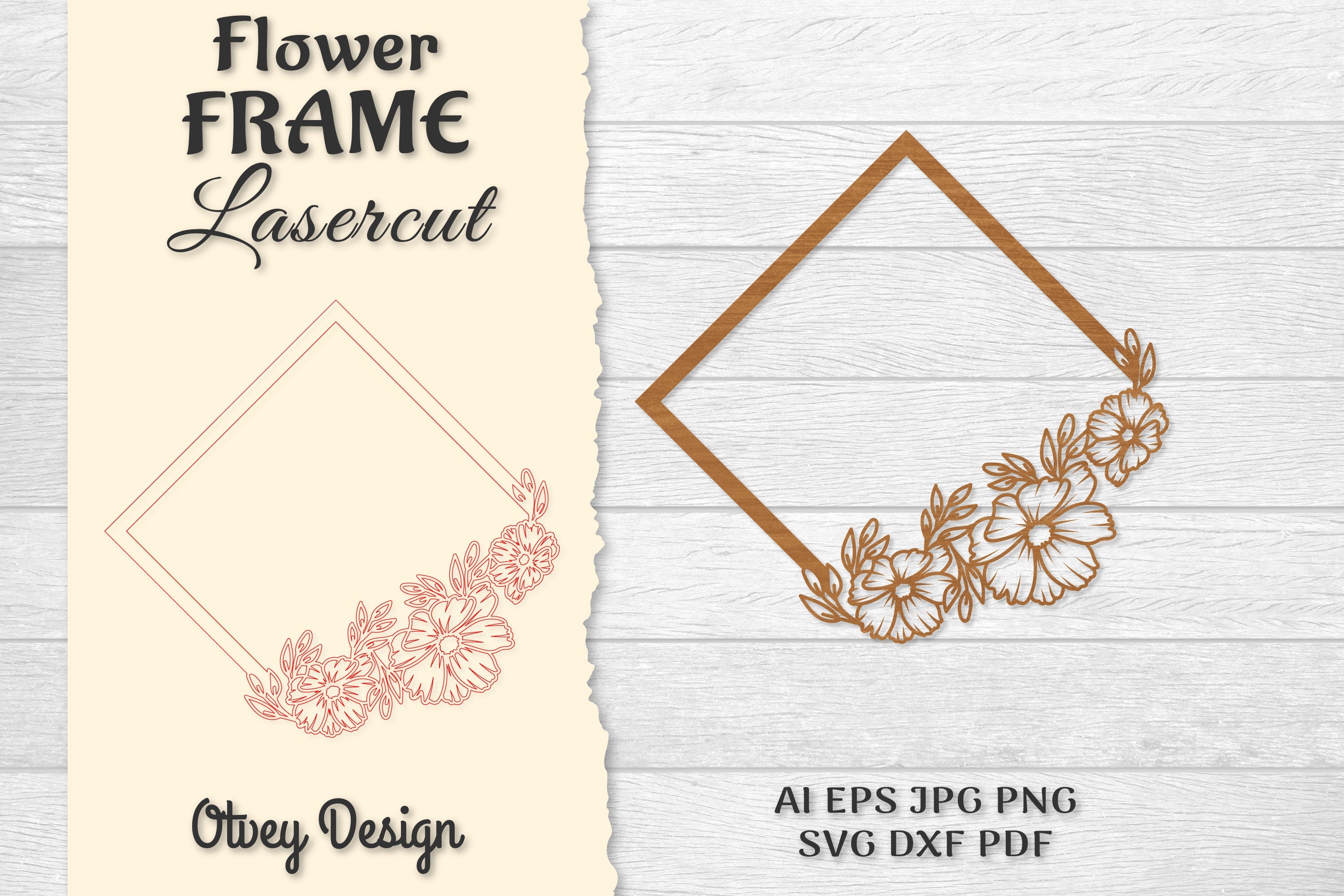 Frame Flower Lasercut SVG Bundle 2 - CraftNest - Digital Crafting and Art