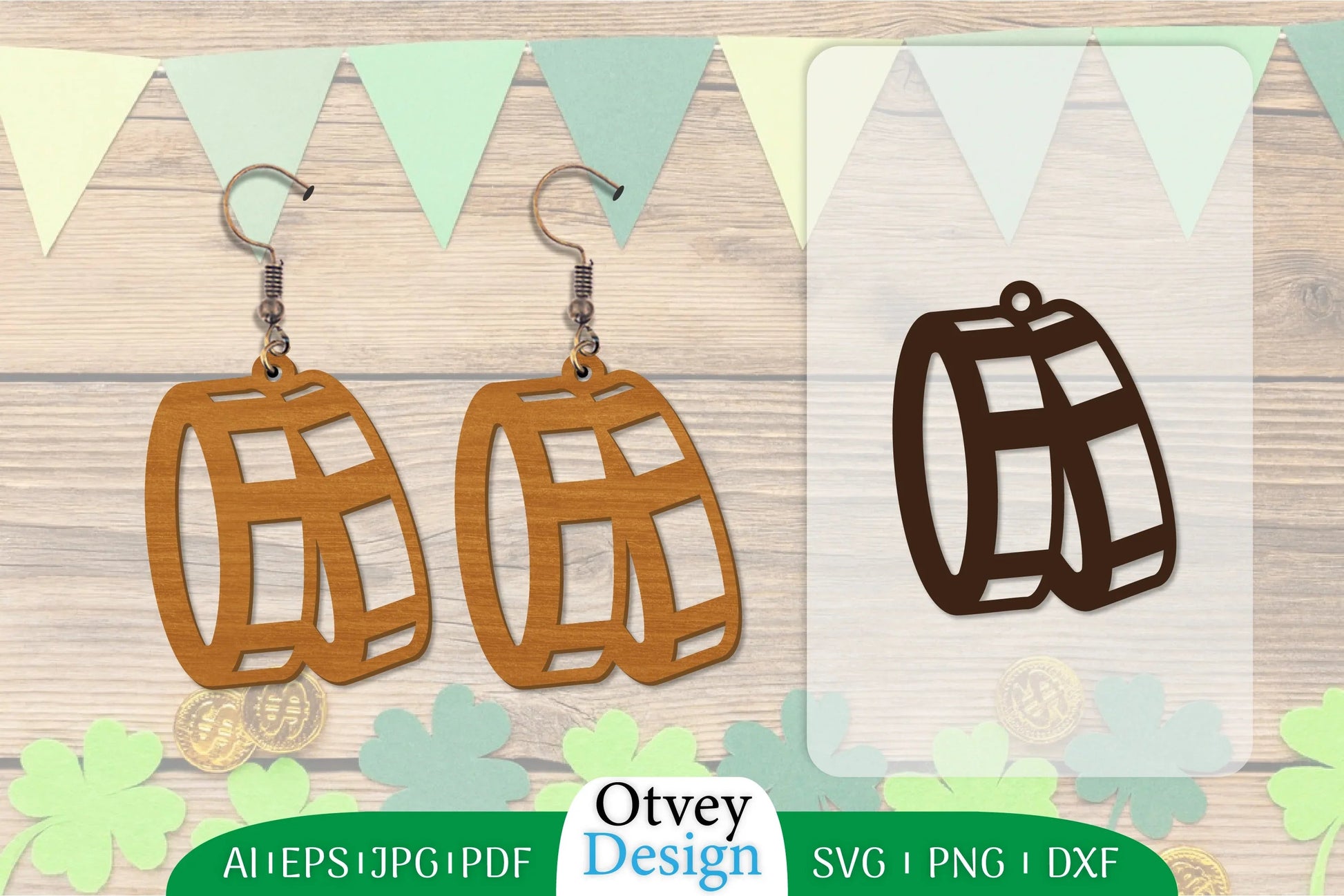 St Patrick's Day Earring SVG Bundle Lasercut 1 - CraftNest - Digital Crafting and Art