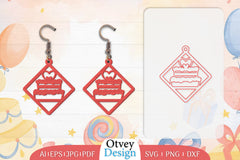 Birthday Earrings Lasercut SVG Bundle 10 - CraftNest - Digital Crafting and Art