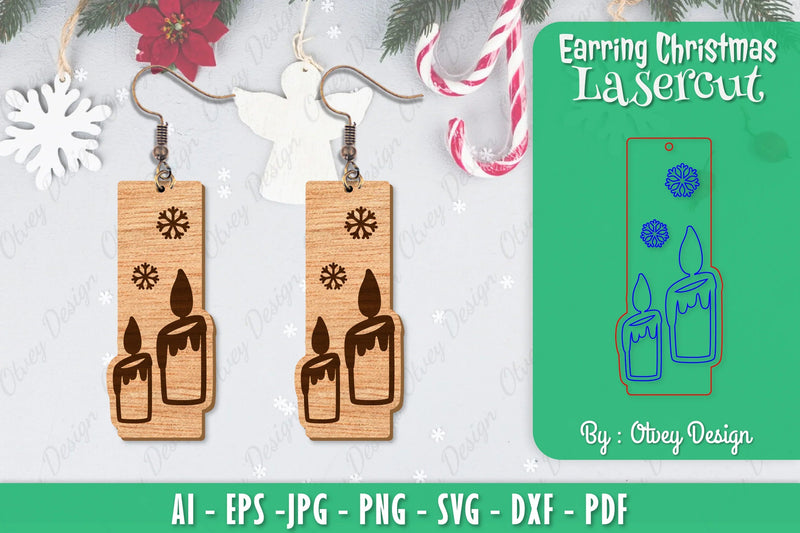 Christmas Earrings SVG Bundle 119 - CraftNest - Digital Crafting and Art