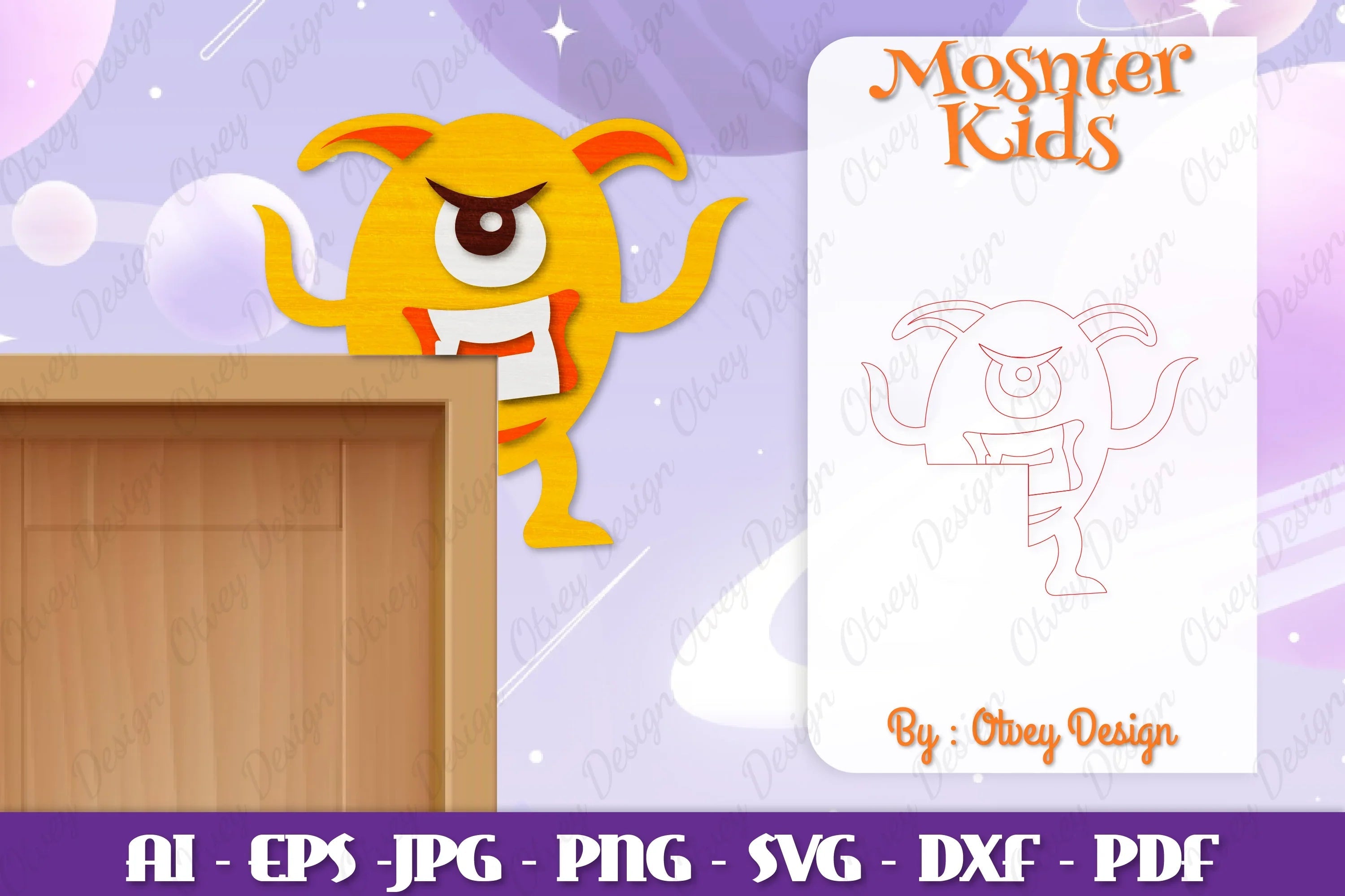 Monster Kids Corner Door Lasercut SVG Bundle 2 - CraftNest - Digital Crafting and Art