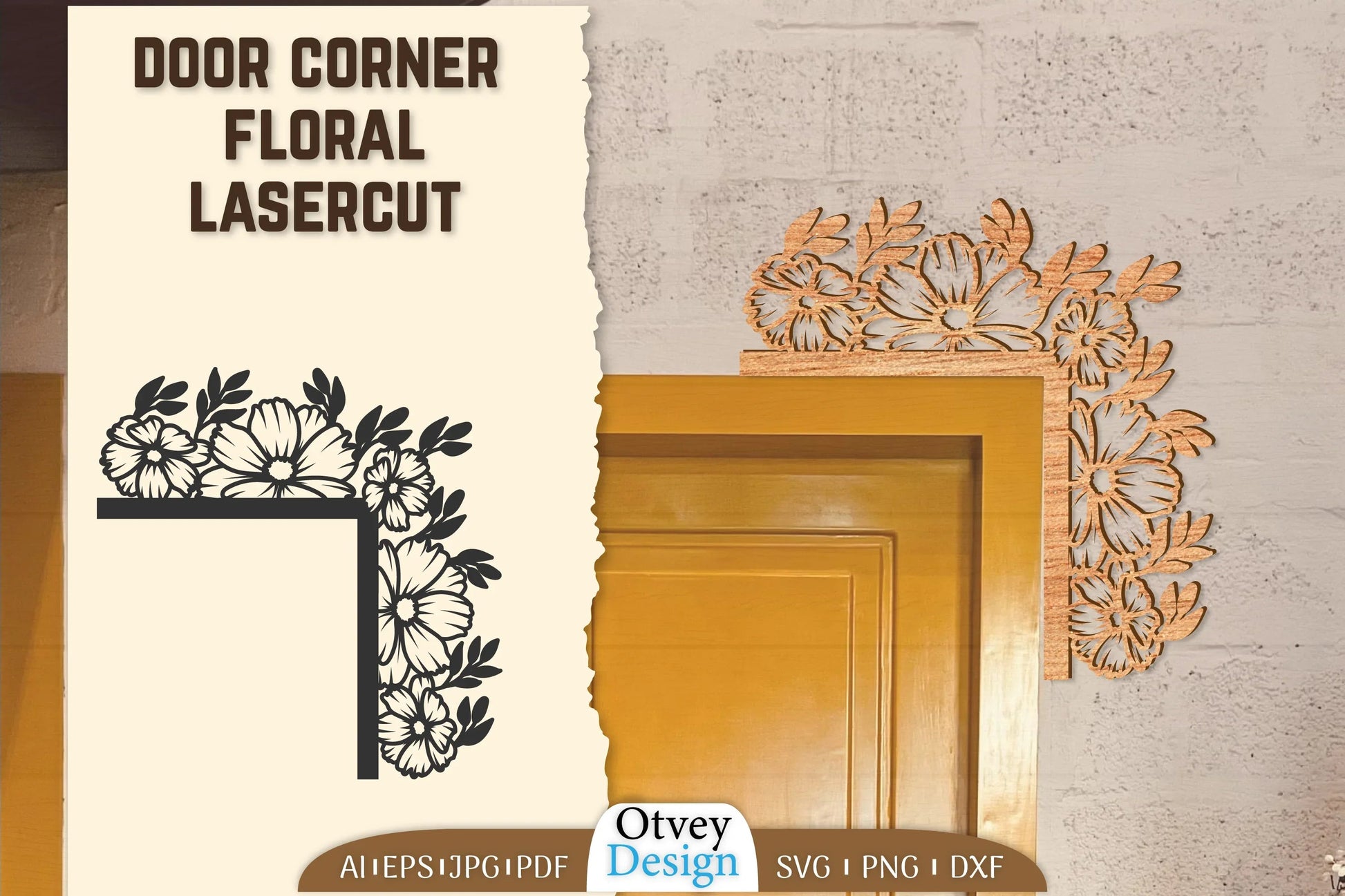 Door Corner Floral Lasercut SVG Bundle 2 - CraftNest - Digital Crafting and Art