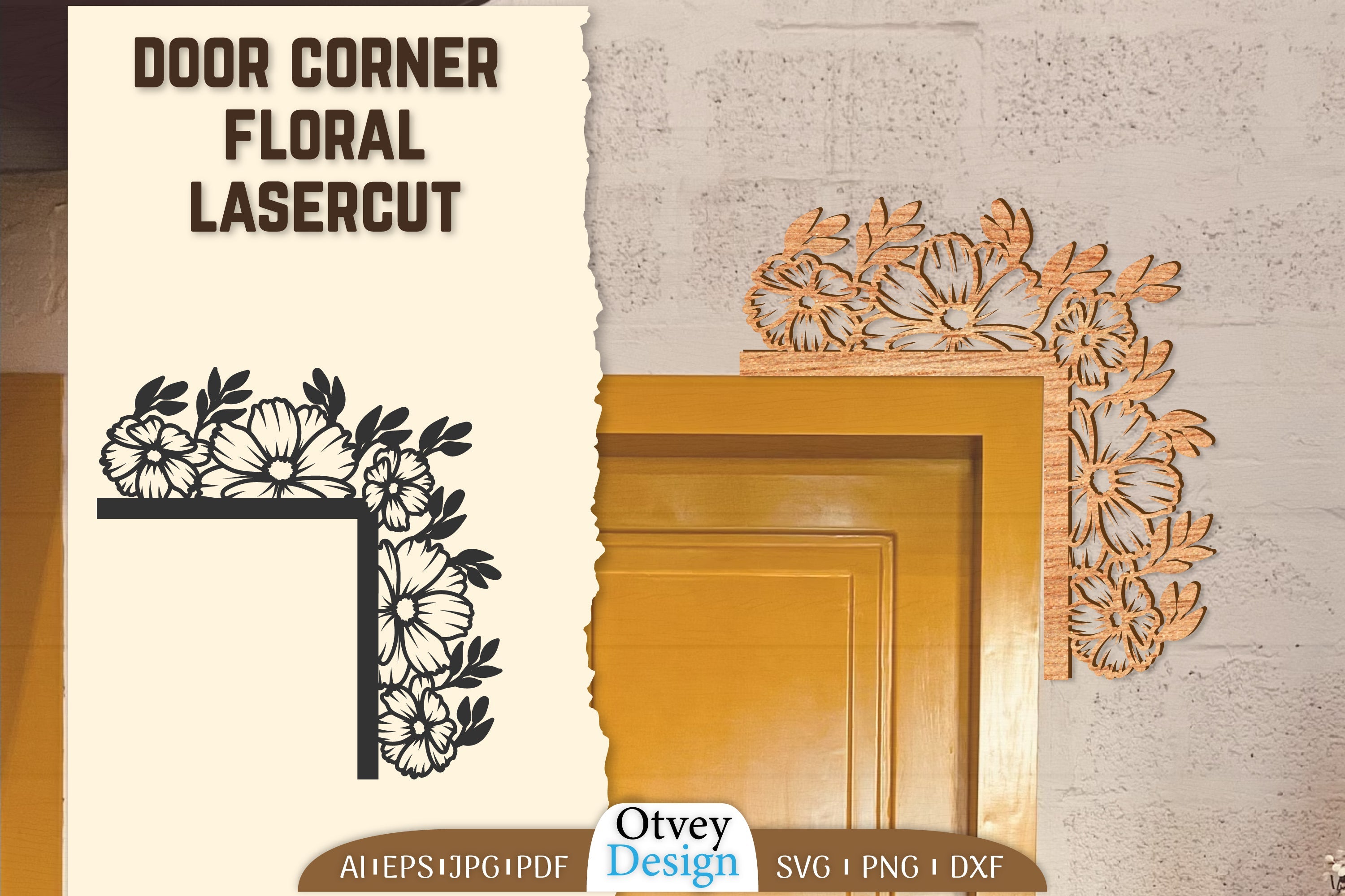 Door Corner Floral Lasercut SVG Bundle 2 - CraftNest - Digital Crafting and Art