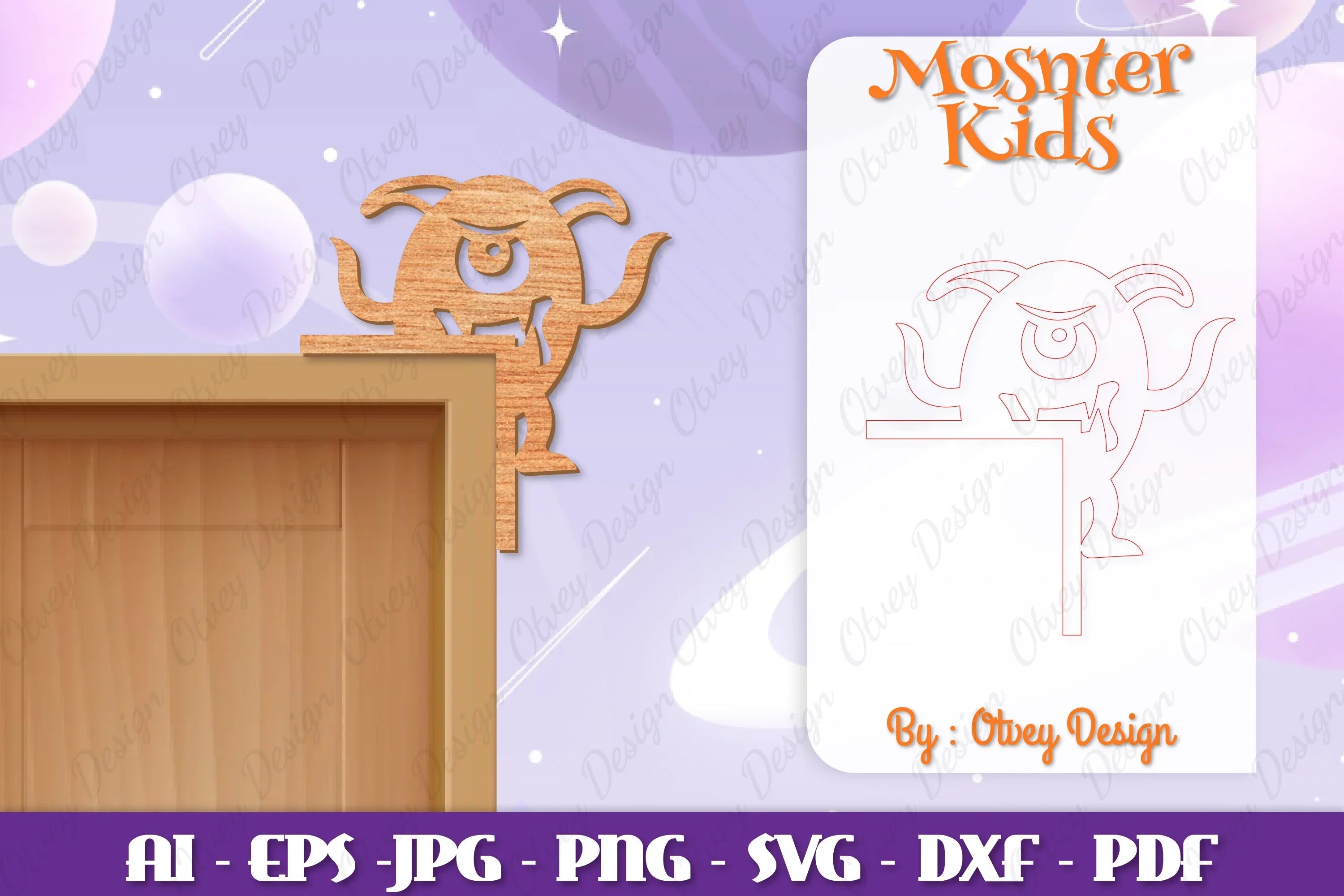 Monster Kids Corner Door Lasercut SVG Bundle 18 - CraftNest - Digital Crafting and Art