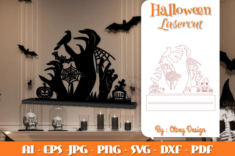 Halloween Decorations Lasercut SVG Bundle - CraftNest - Digital Crafting and Art