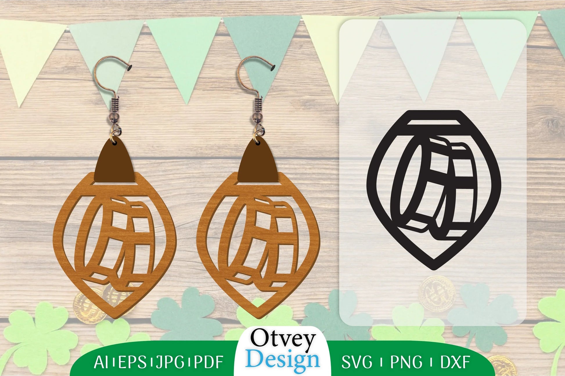St Patrick's Day Earring SVG Bundle Lasercut 3 - CraftNest - Digital Crafting and Art
