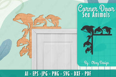 Sea Animals Door Corner Decoration SVG Bundle 14 - CraftNest - Digital Crafting and Art