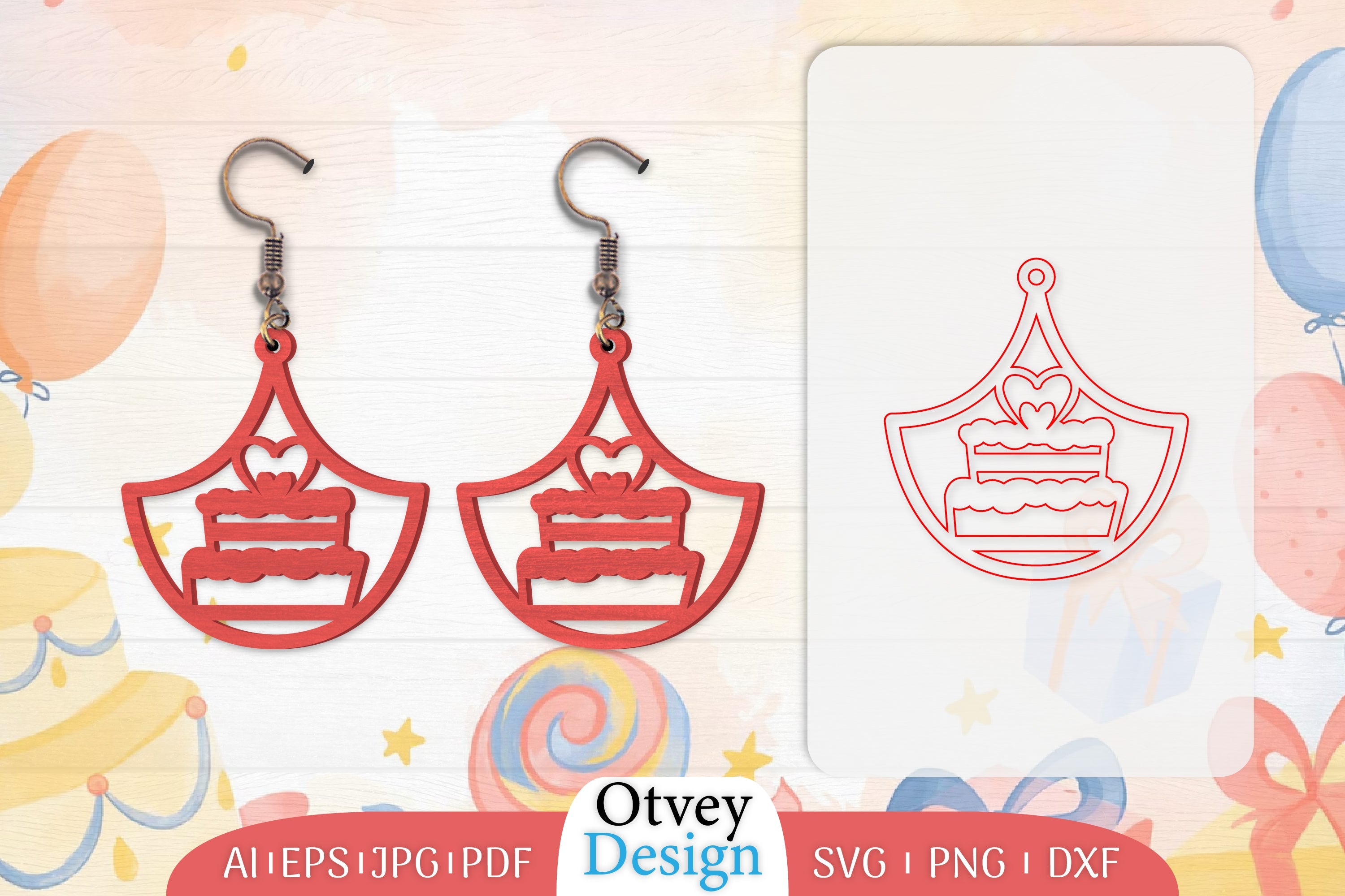 Birthday Earrings Lasercut SVG Bundle 20 - CraftNest - Digital Crafting and Art