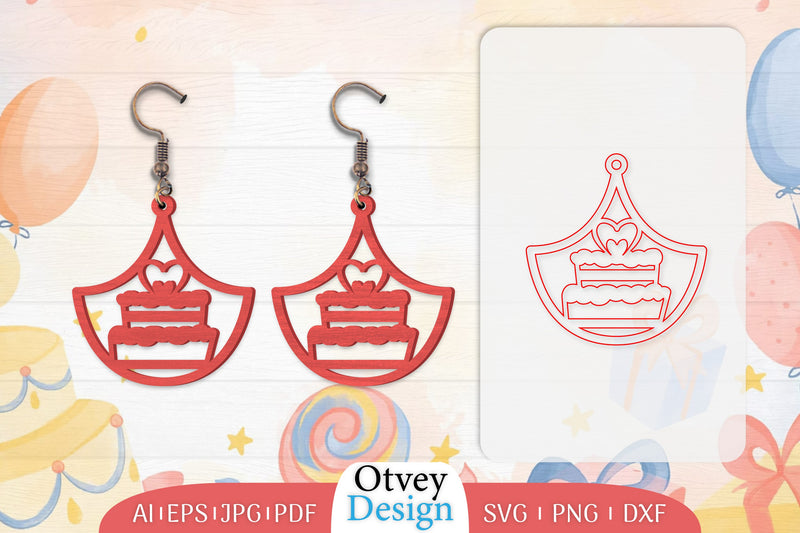 Birthday Earrings Lasercut SVG Bundle 20 - CraftNest - Digital Crafting and Art