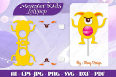 Monster Kids Lollipop Holders SVG Bundle 2 - CraftNest - Digital Crafting and Art