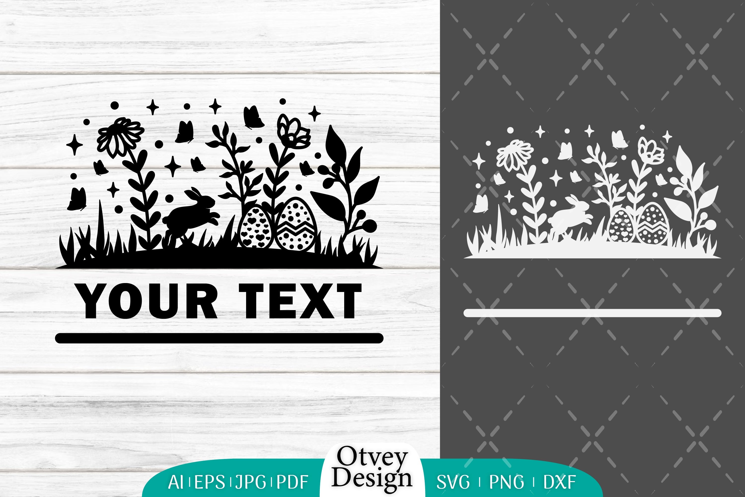 Easter Bunny Garden Scene SVG Bundle 10 - CraftNest - Digital Crafting and Art
