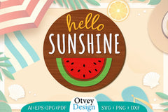 Summer Round Door Hanger SVG Bundle 5 - CraftNest - Digital Crafting and Art