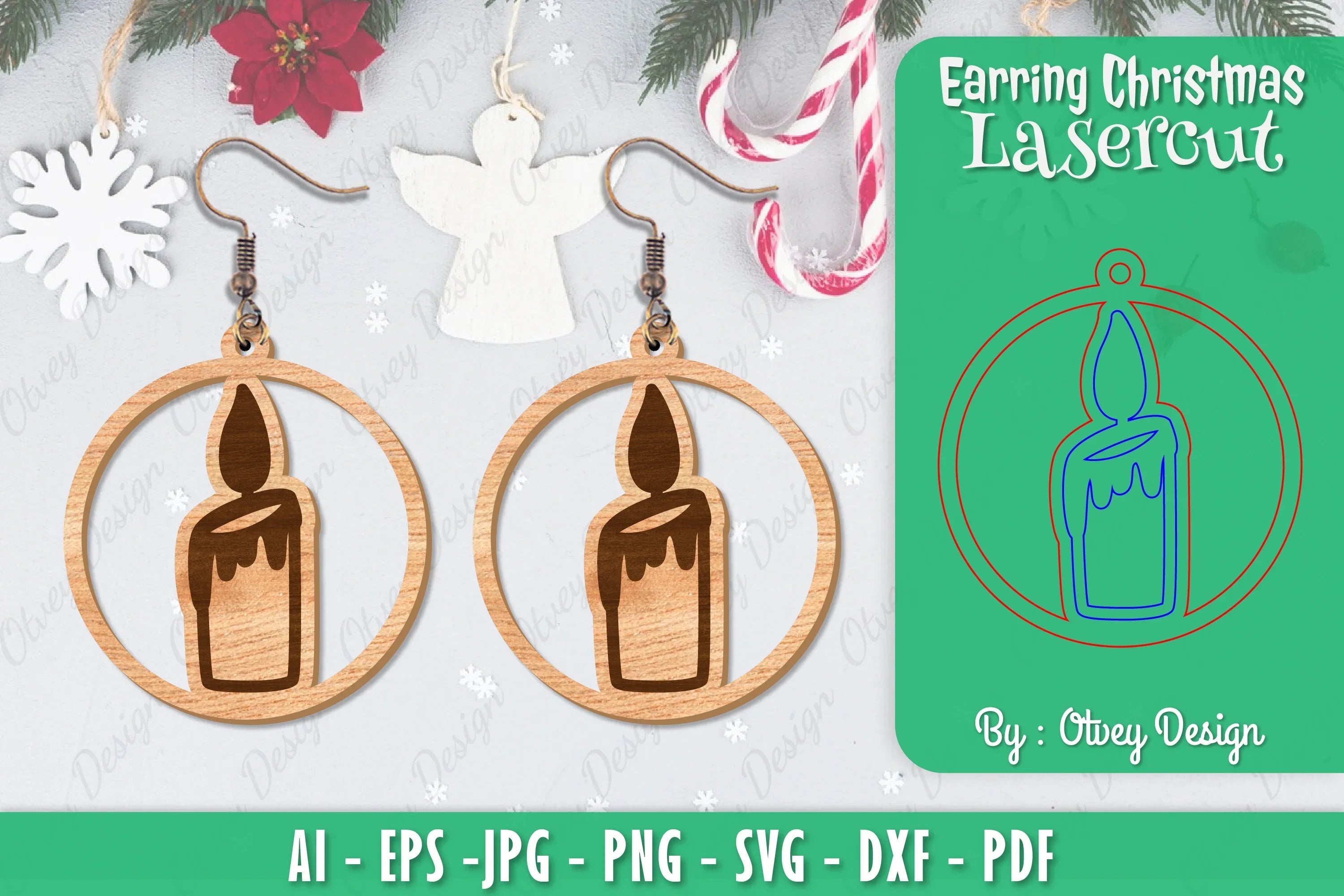 Christmas Earrings SVG Bundle - CraftNest - Digital Crafting and Art
