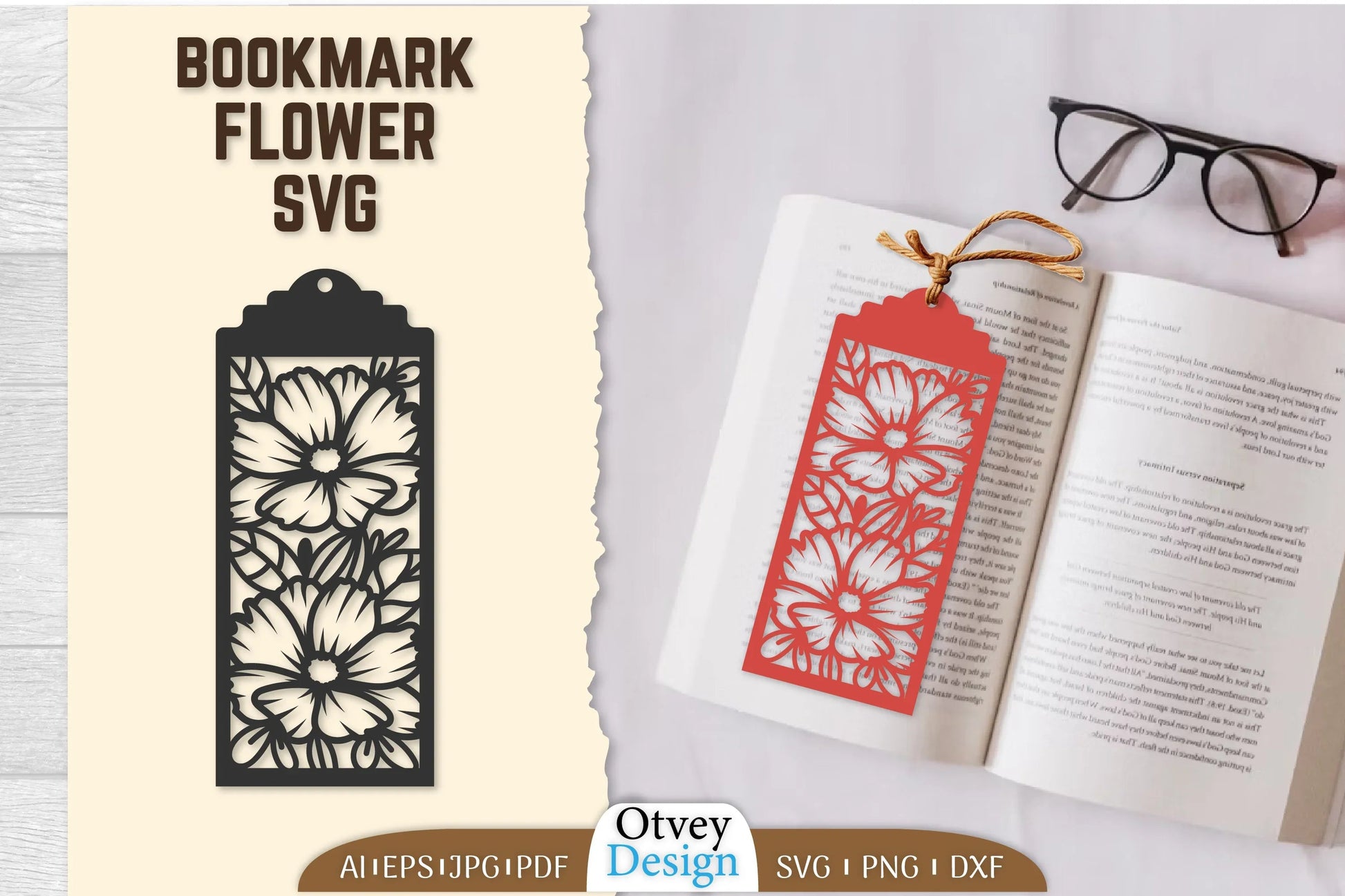 Bookmark Flower SVG Bundle 86 - CraftNest - Digital Crafting and Art