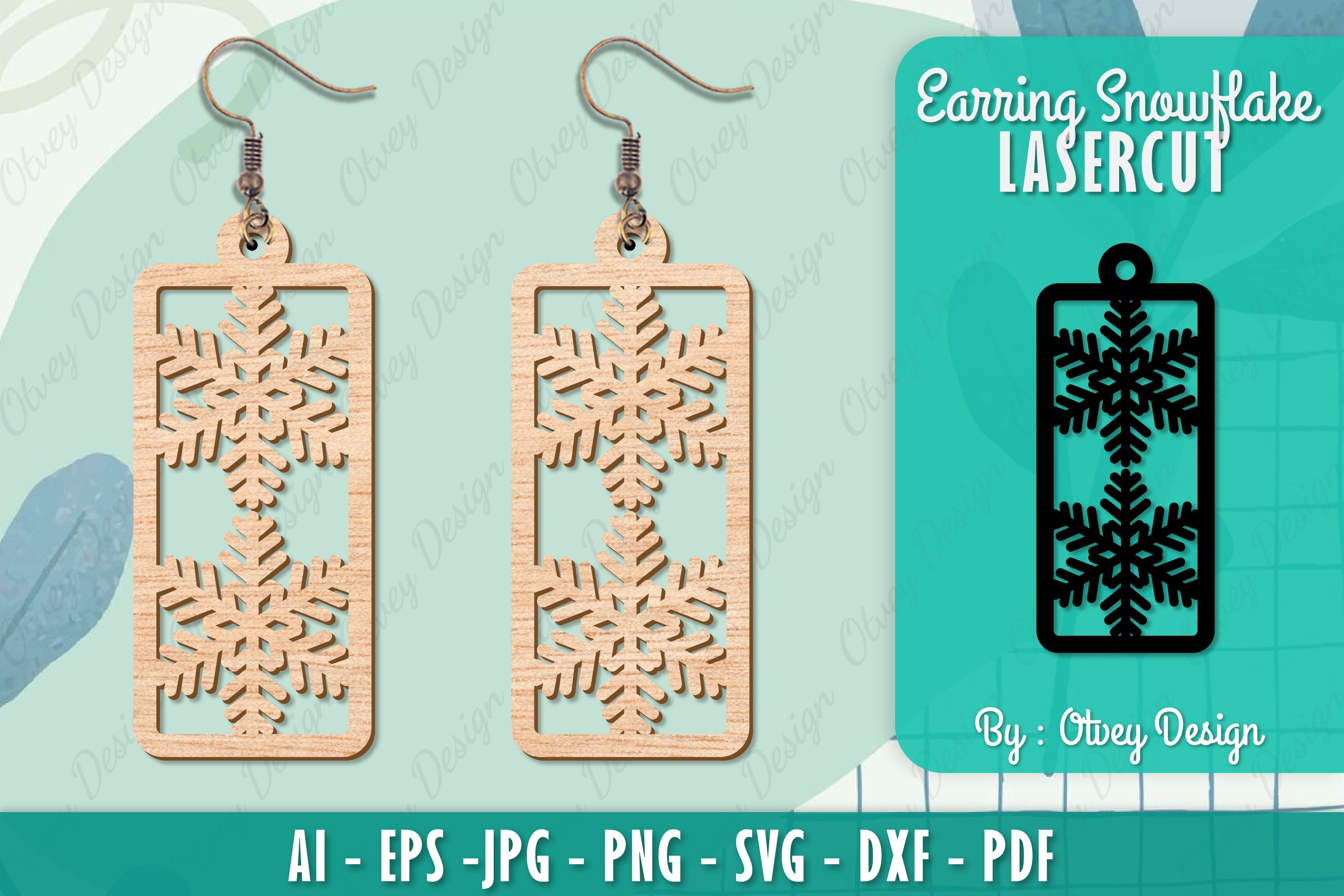 Snowflake Earring Lasercut SVG Bundle 25 - CraftNest - Digital Crafting and Art