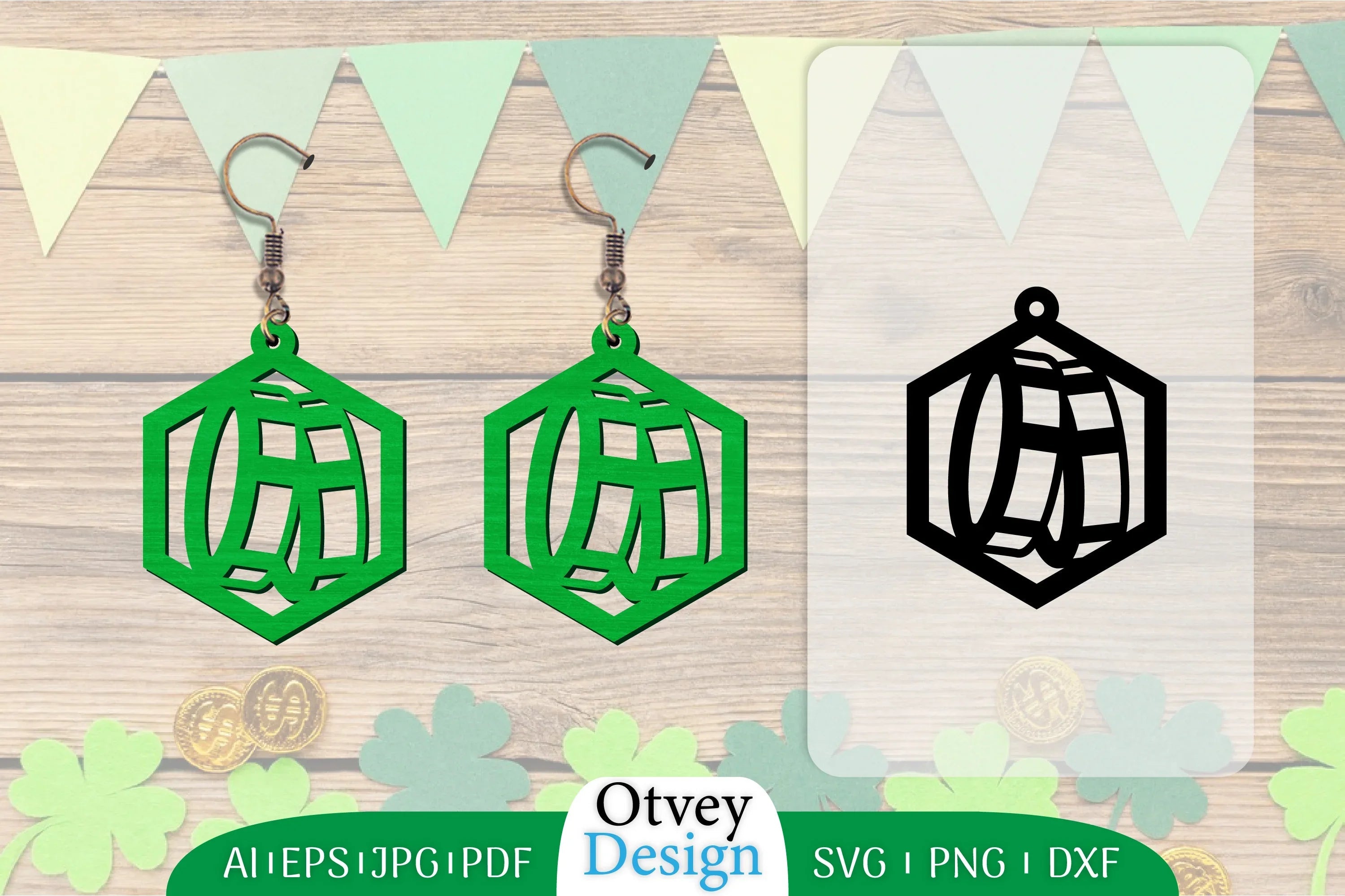 St Patrick's Day Earring Lasercut SVG Bundle 13 - CraftNest - Digital Crafting and Art