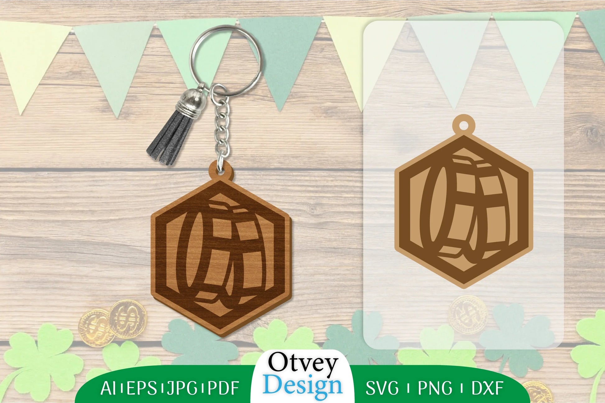 St Patrick's Day Keychain Lasercut SVG Bundle 7 - CraftNest - Digital Crafting and Art