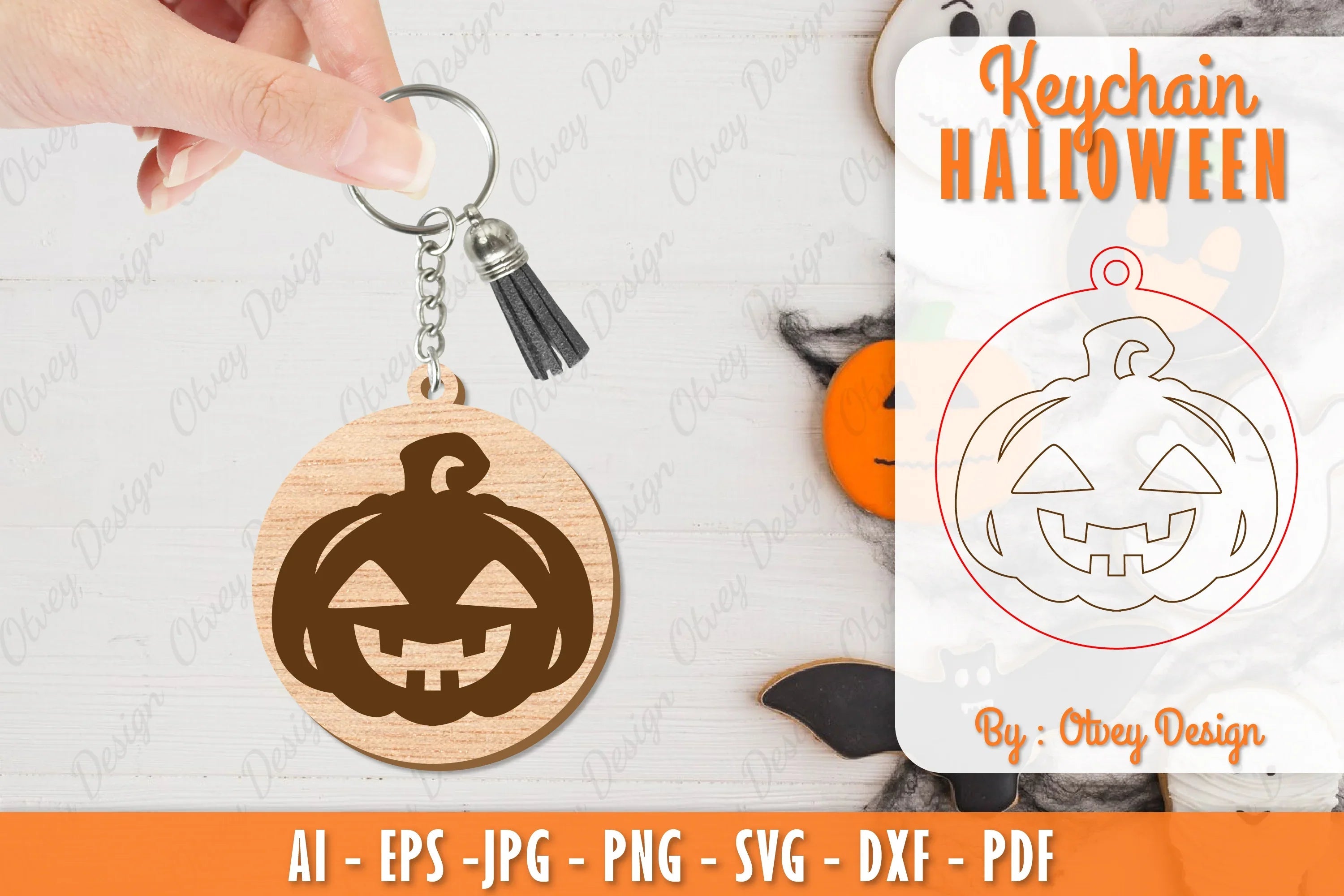 Keychain Halloween Lasercut SVG Bundle 40 - CraftNest - Digital Crafting and Art