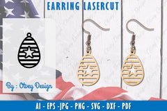 4th of July Earring SVG Bundle 24 - CraftNest - Digital Crafting and Art