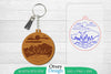 Keychain Sunset Mountain Lasercut SVG Bundle