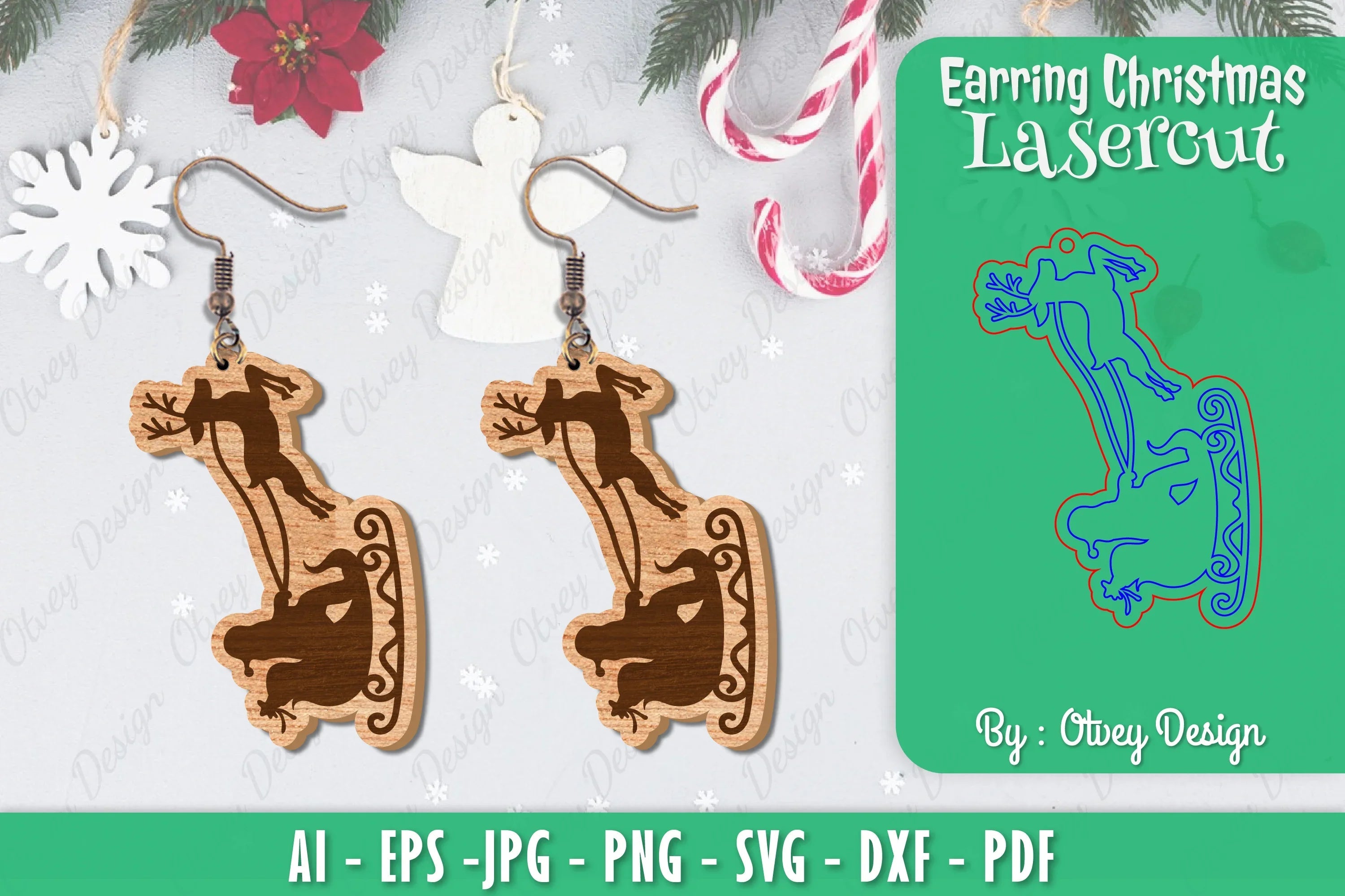 Christmas Earrings SVG Bundle - CraftNest - Digital Crafting and Art