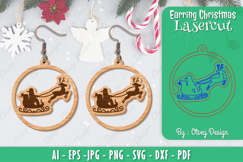 Christmas Earrings SVG Bundle - CraftNest - Digital Crafting and Art
