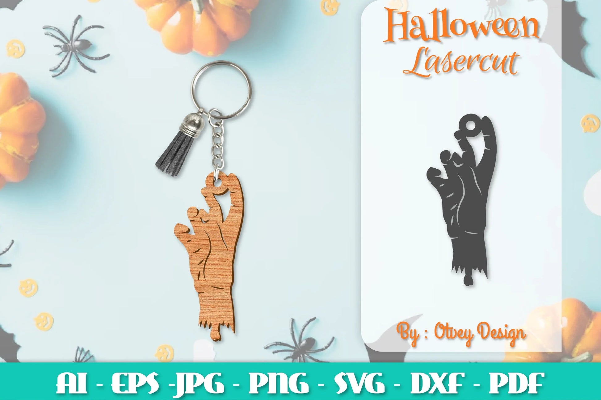 Keychain Halloween Lasercut SVG Bundle 255 - CraftNest - Digital Crafting and Art