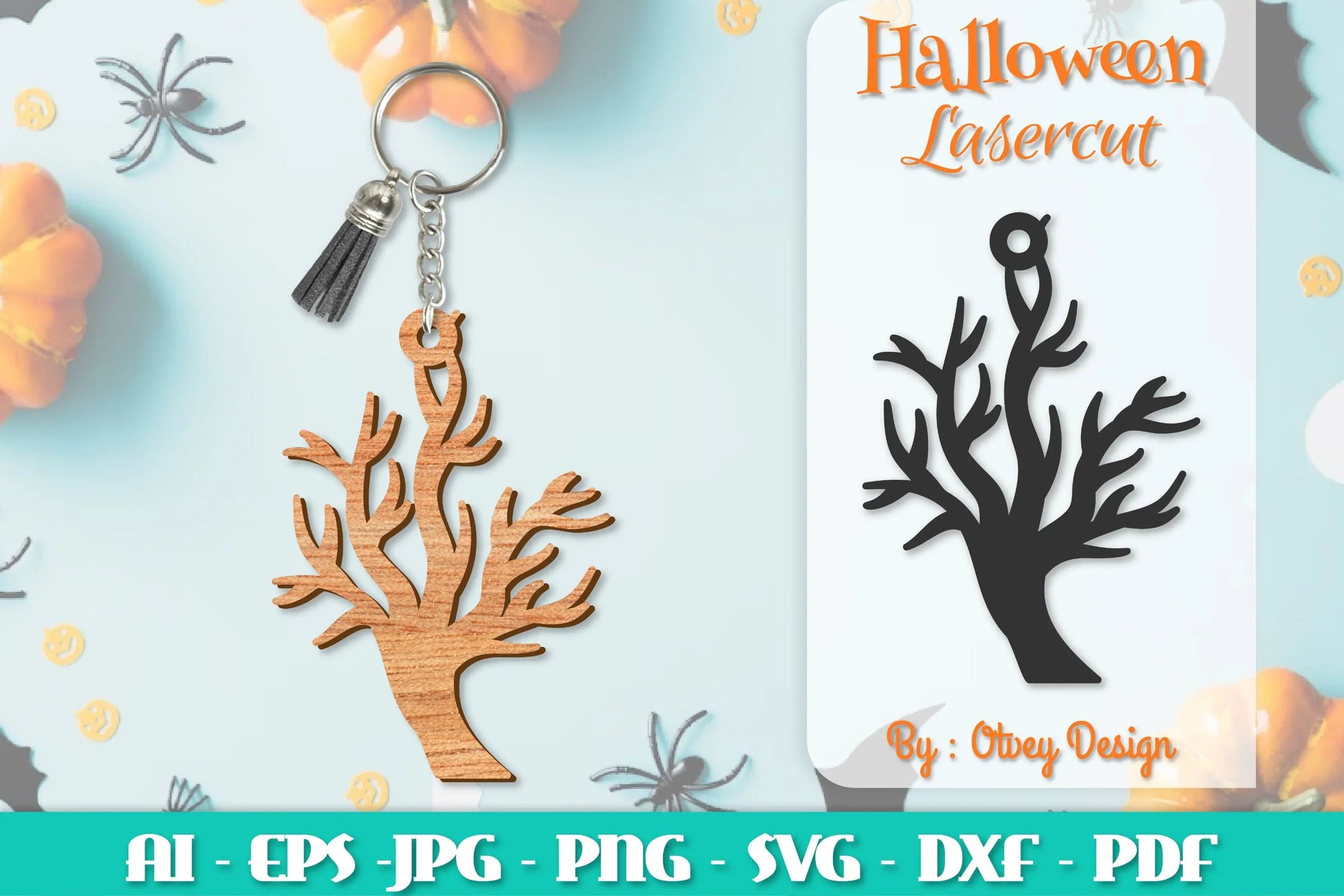 Keychain Halloween Lasercut SVG Bundle 260 - CraftNest - Digital Crafting and Art