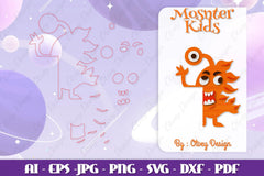 Monster Kids Corner Door Lasercut SVG Bundle 3 - CraftNest - Digital Crafting and Art