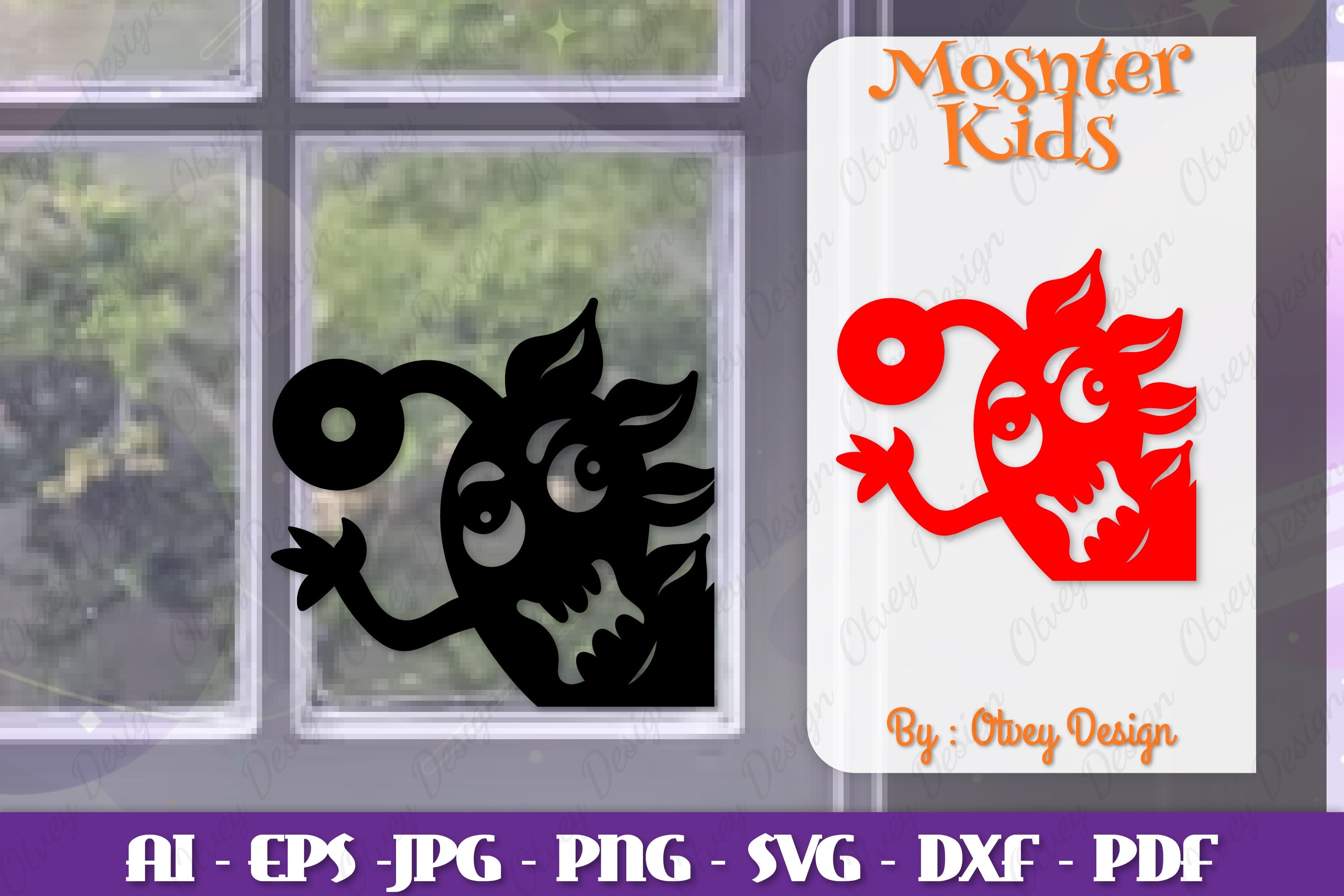 Halloween Window Cling Decor SVG Bundle