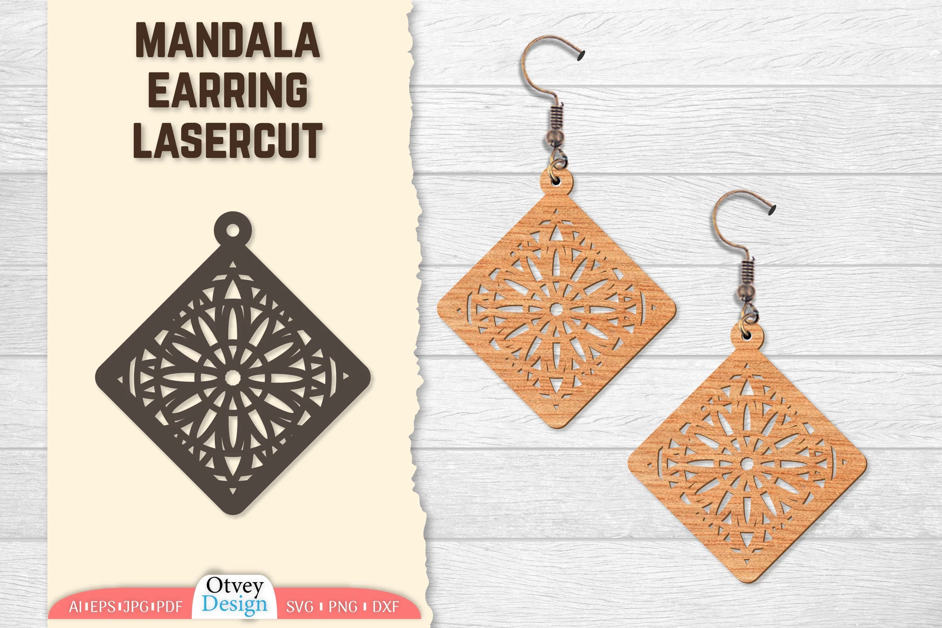 Earring Mandala Lasercut SVG Bundle 11 - CraftNest - Digital Crafting and Art