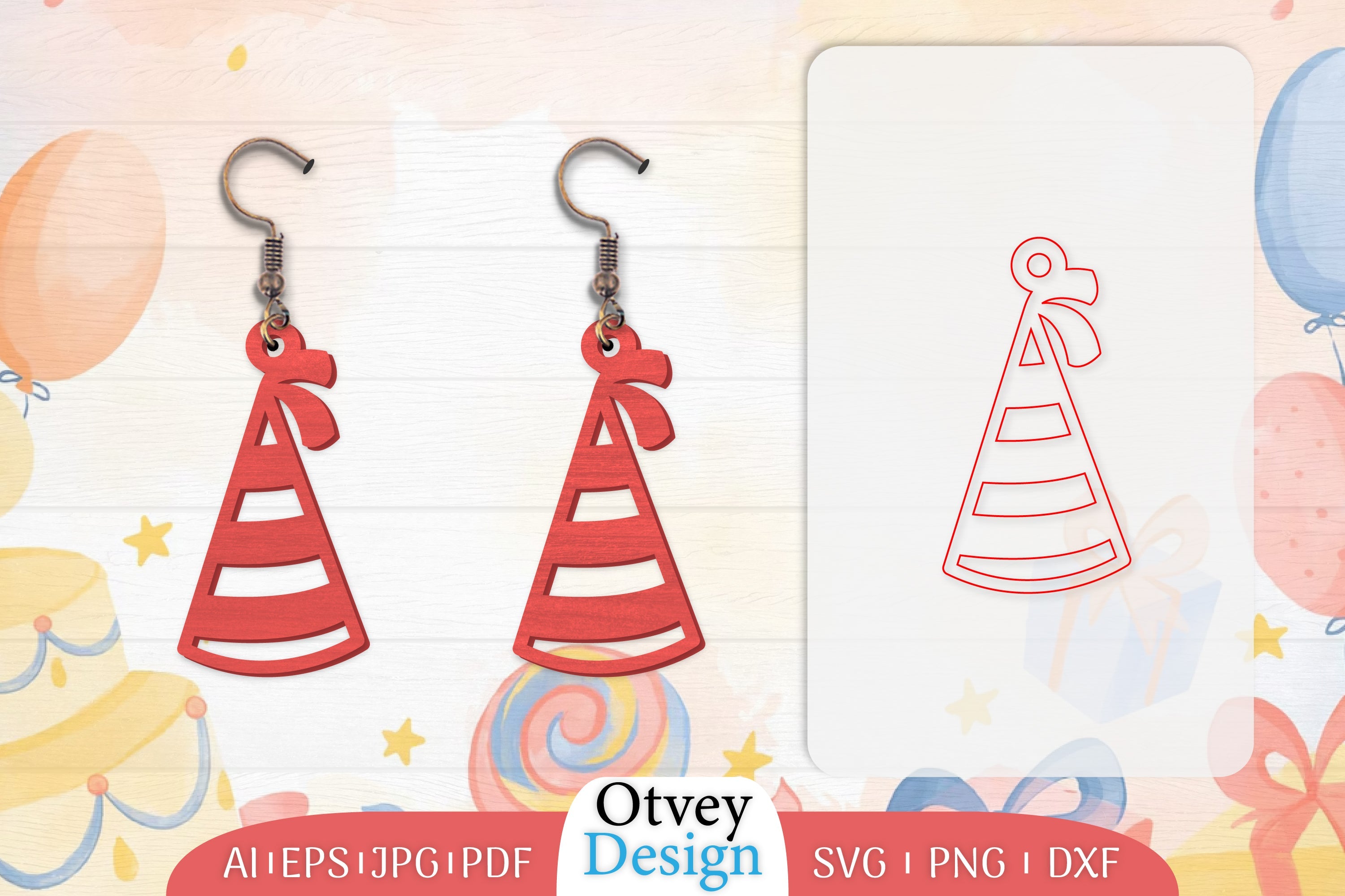 Birthday Earrings Lasercut SVG Bundle 24 - CraftNest - Digital Crafting and Art