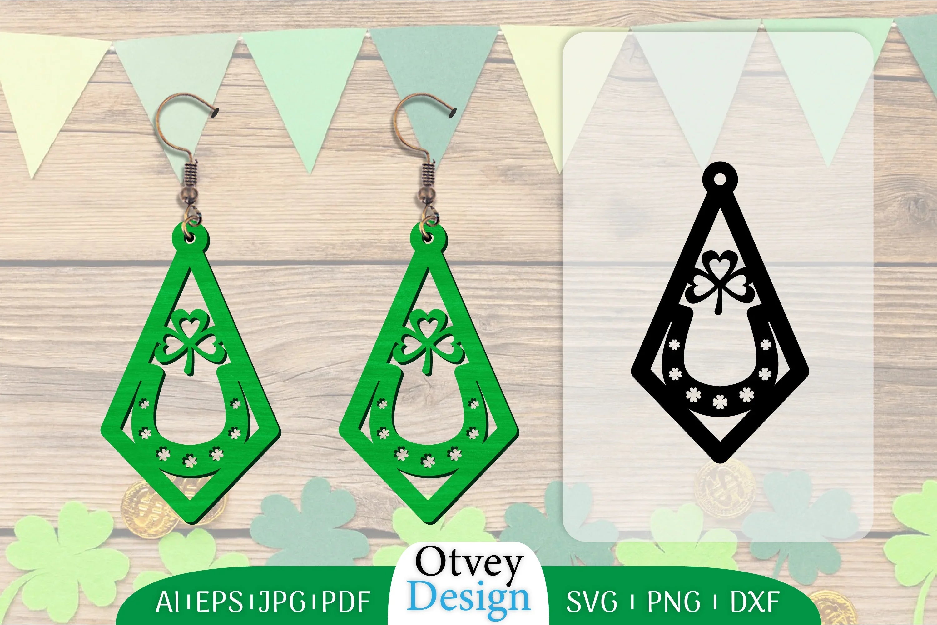 St Patrick's Day Earring SVG Bundle 13 - CraftNest - Digital Crafting and Art