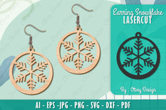 Snowflake Earring Lasercut SVG Bundle 106 - CraftNest - Digital Crafting and Art